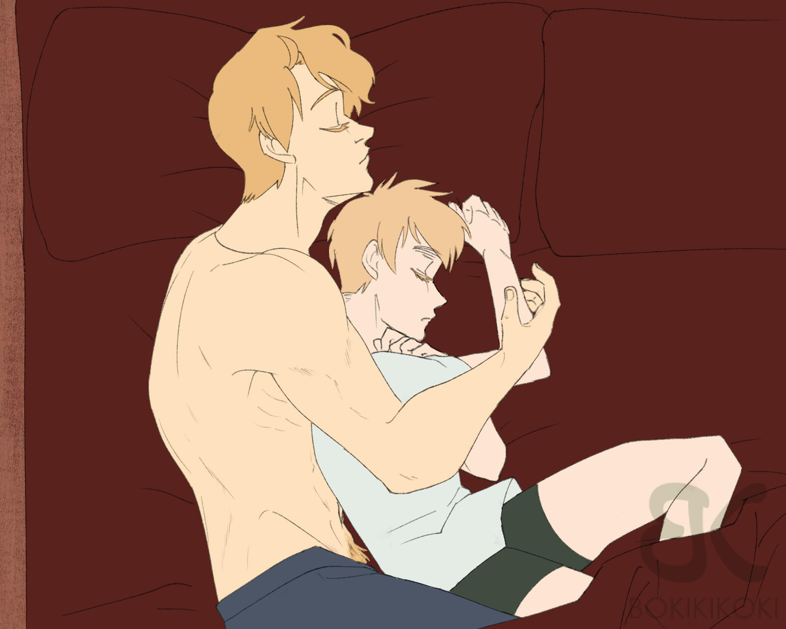 2 Half Body, Simple BG, SFW - $30 USD