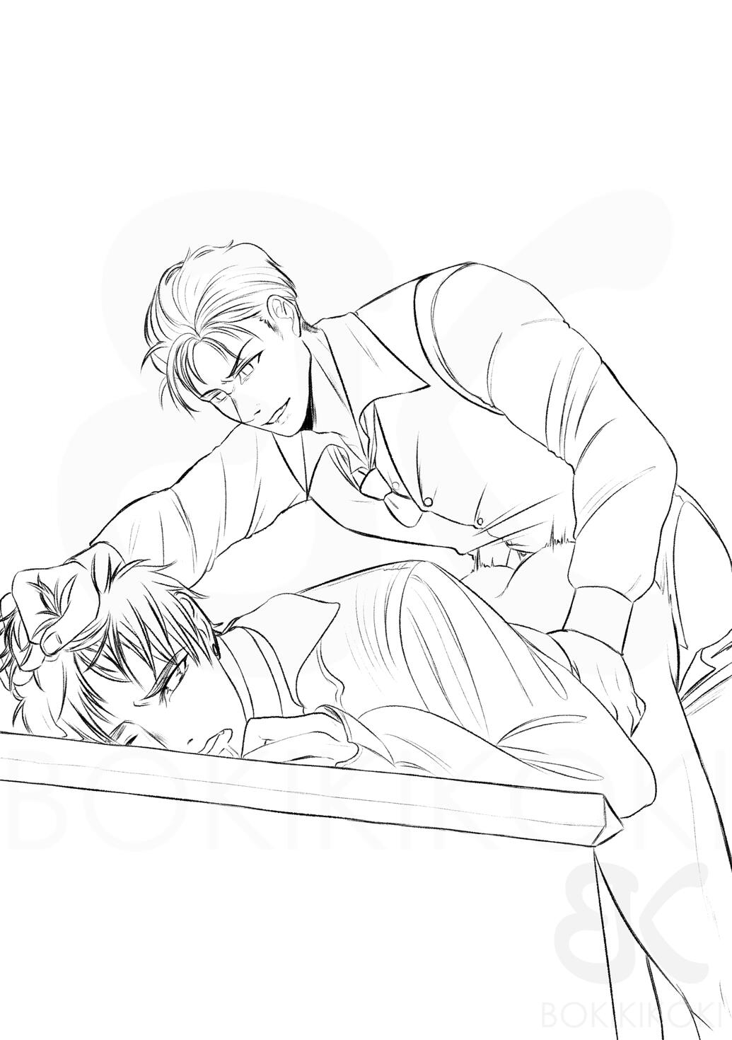 Lineart, 2 FB, No BG, NSFW - $50 USD